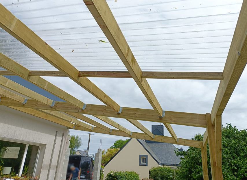 Création Carport bois Gestel