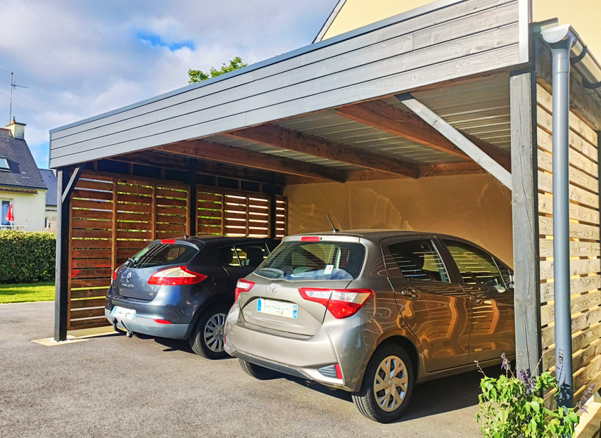 Création Carport bois Gestel