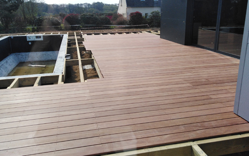 Pose terrasse bois Gestel